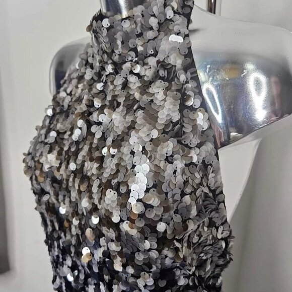 NWT Zara Knit Ombre Sequin Halter Dress size M - Picture 12 of 14